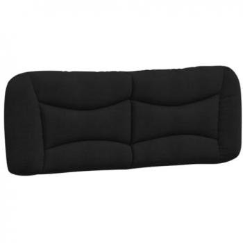 Cabecero de cama acolchado en tela negra de 120 cm - vidaXL