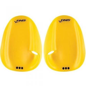 Palas de Natación Finis Agility Floating, Tubo Frontal, Unisex Adulto, Color Amarillo, Tamaño Large