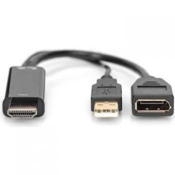 Adaptador de Cable de Vídeo 4K HDMI a DisplayPort - Digitus AK-330101-002-S