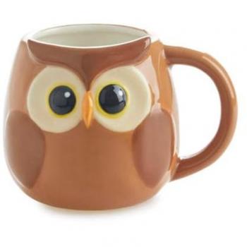Taza Mug Búho Marrón 400ml Apta para Lavavajillas