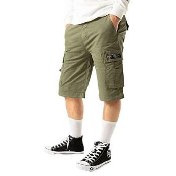 Pantalones cortos Cargo West Coast Choppers para Hombre en color Aceituna, talla S, 97% algodón y 3% elastán