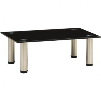 Mueble para TV de vidrio templado negro 40x35x17 cm