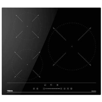 Placa de Inducción Teka IBC63100BF, 3 Zonas de Cocción, Control Touch Multislider, Temporizador, 60cm, Potencia Total 7000W