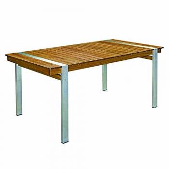 Mesa de Comedor Norah 160 x 85 x 74 cm Madera Acero Inoxidable