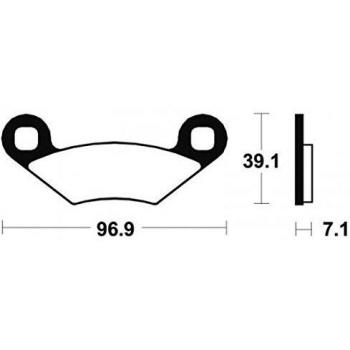 Plaquettes de frein Bendix MOA142 Métal fritté - 381427