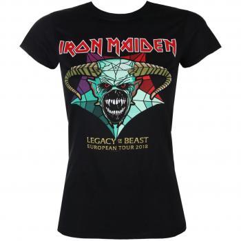 Iron Maiden Women's Legacy of the Beast European Tour 2018 Metal T-Shirt - ROCK OFF L