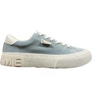 Zapatillas de lona Reset azul NO NAME para mujer con detalles en pespuntes