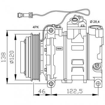 Compresor de aire acondicionado NRF 32167G