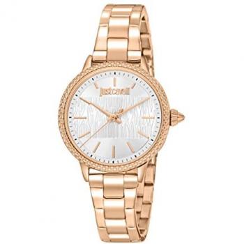 Just Cavalli Women's Rose Gold Analog Watch with Silver Gray Dial - JC1L259M0075