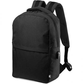 DAM Mochila Conexión USB con Bolsillo Acolchado para Portátil y Tablet, Parte Trasera y Cintas Acolchadas, Dimensiones 29x43x13 Cm