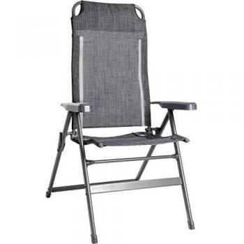 Silla de Camping Brunner Aravel - Gris, Soporte Máximo 120 kg, Medidas: 47 x 45 x h50/120 cm