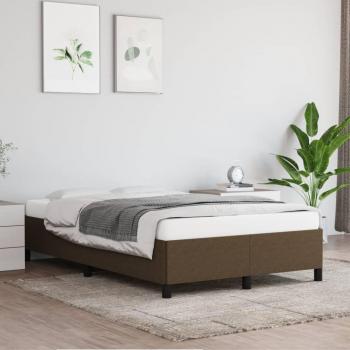 Cama tapizada en tela marrón oscuro 120x190 cm