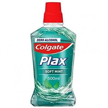 Colgate plax suave verde menta enjuague bucal - 4 x 500 ml.
