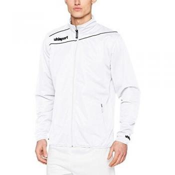 uhlsport Stream 3.0 Classic para Hombre, Chaqueta Deportiva, Chándal, Ocio, Blanco/Negro, XS