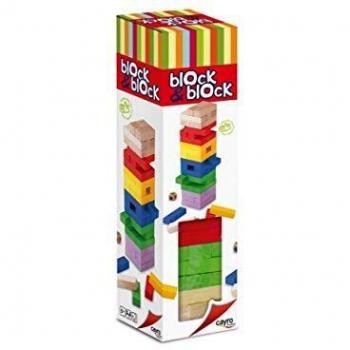 Cayro - Torre de Madera Block & Block Colores - Juego de observación y lógica - Juego de Mesa - Desarrollo de Habilidades cognitivas e inteligencias múltiples - Juego de Mesa