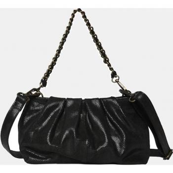 Bolso de mano de piel serraje en negro con varias asas