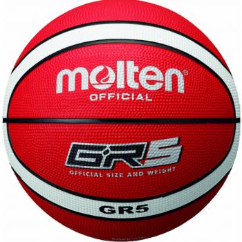 MOLTEN Basketball Bgr5-RW - Pelota de Baloncesto, Color Rojo/Blanco, Talla 5