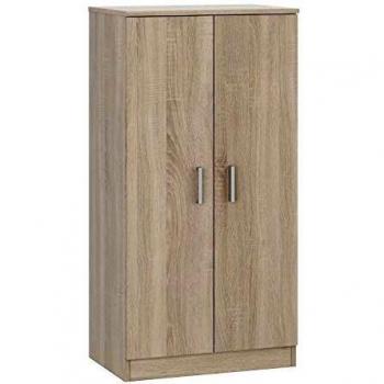 Mueble Zapatero Dos Puertas, Mueble Auxiliar, Modelo Basic, Acabado en Roble Canadian, Medidas: 55 cm