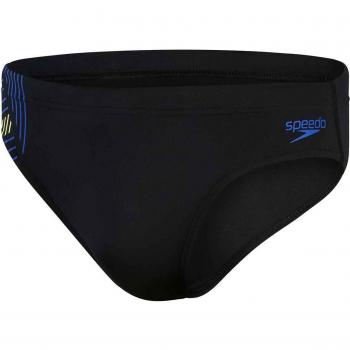 Bañador de hombre Speedo Tech Panel Brief 7cm negro azul amarillo claro