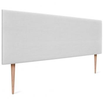 Cabecero de Lino Natural Blanco Tapizado 160x105cm con Patas para Camas 150/160 - Moderno y Elegante