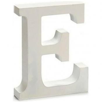 Letra E Blanco Madera 2 x 11 cm