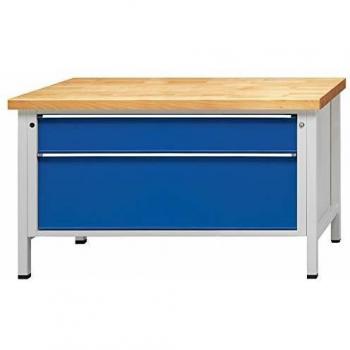 Banco de trabajo modular ANKE con 2 cajones XXL, altura 890 mm, madera de haya maciza