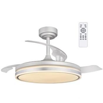 Ventilador LED aspas plegables Moss Gris 72W 7920Lm CCT Dim