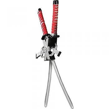 Rubies Set Armas Ninjas para espalda. Katanas para complementar disfraz ninja para niños. Talla única