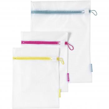 Brabantia 105388 - Juego de 3 bolsas para lavadora, 2 de 33 x 25 cm, 1 de 45 x 33 cm, blanco