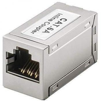Acoplamiento Modular RJ45 CAT 6a, Doble Puerto, Blindado, Carcasa Metálica