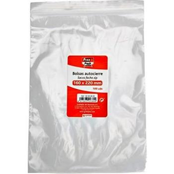 Fixo Pack 50063800－Pack de 100 bolsas autocierre, 160 x 220 mm