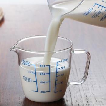 Taza Calentadora de 250ml/500ml, Vidrio Resistente a la Leche, Herramienta de Medición para Microondas 500ML