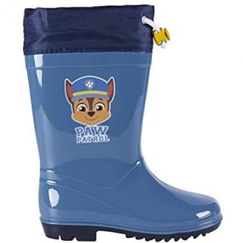 Botas de Lluvia Infantiles PVC PAW PATROL BLUE - Protección Impermeable y Duradera, Diseño Único, Talla 23, con Stopper Regulador para Mayor Ajuste y Minimizar la Entrada, Licencia Oficial