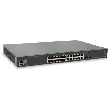 LevelOne GTL-2891 28-Port Stackable L3 Managed Gigabit Ethernet Switch with 2 x SFP+ 10-Gigabit Slots