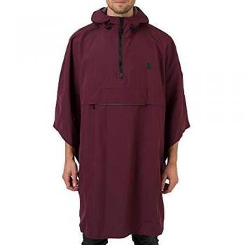 Agu Essential Grant Poncho Impermeable, Capa para Lluvia Hombre y Mujer, Impermeable al Agua y al Viento, Poliéster Reciclado 100 %, Detalles Reflectantes, Talla Única - Rojo
