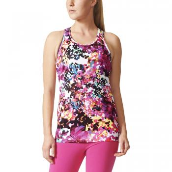 adidas Aop Tank Q2 - Camiseta para mujer, talla L, color rosa