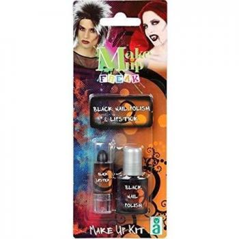 ATOSA maquillaje halloween pintura uñas pintalabios negro