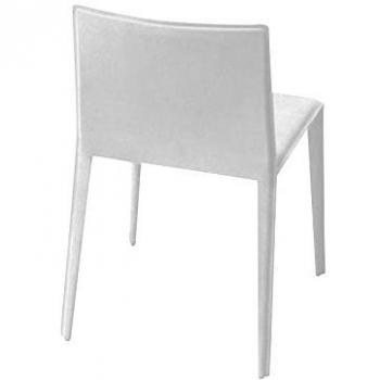 arper Norma 1701 - Silla blanco/cuero/H x W x D: 78 x 48.5 x 54.5cm