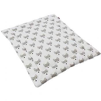 Almohadilla de envoltura Puckdaddy Foxi 65x75 cm con patrón de zorros en blanco