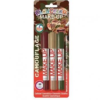 Playcolor Make Up Thematics pocket Camouflage blister, Maquillaje, 3 Colores surtidos, 01040