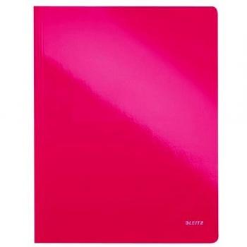 Carpeta Rápida Leitz WOW A4 Rosa Metalizado, Capacidad 250 Hojas, Cartón Laminado