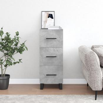 Aparador de hormigón gris 34,5x34x90 cm madera multicapa Vidaxl