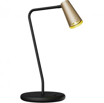 Lámpara de mesa Lucande Angelina en latón-oro, metal, 1 llama, GU10