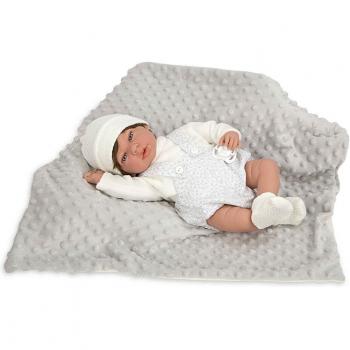 Muñeca Arias Elegance Andie Gris de 40 cm con Peso y Manta