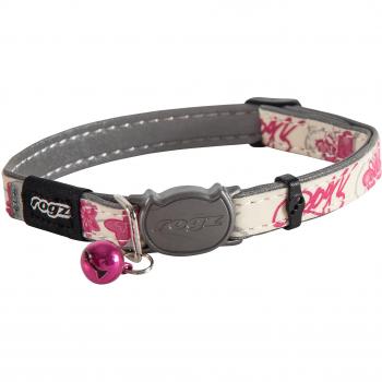 Rogz Catz GLOWCAT Cuello, Mariposa, Color Rosa