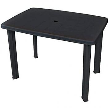 Anthracite Plastic Garden Table 39.8x26.8x28.3