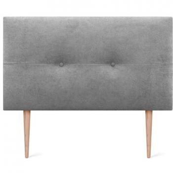 Cabecero Tapizado AQUALINE Pro de Polipiel o Tela Gris 110x105cm con Patas para Camas 80/90/105