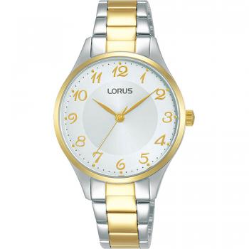 Reloj de Pulsera Analógico de Cuarzo para Mujer LORUS RG270VX9 con Correa de Metal Gris Plata y Detalles en Oro Amarillo