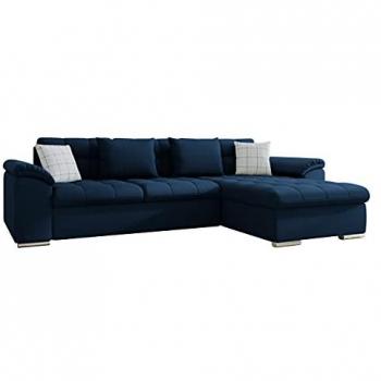 Sofá rinconero Comfivo 107, con función de descanso y caja de ropa de cama, dimensiones 280x160x76cm
