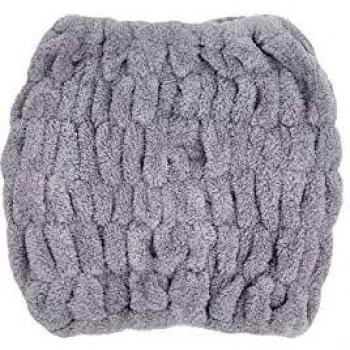 Diadema Multifuncional Extra Ancha de Microfibra Gris para Maquillaje, Ducha y Yoga